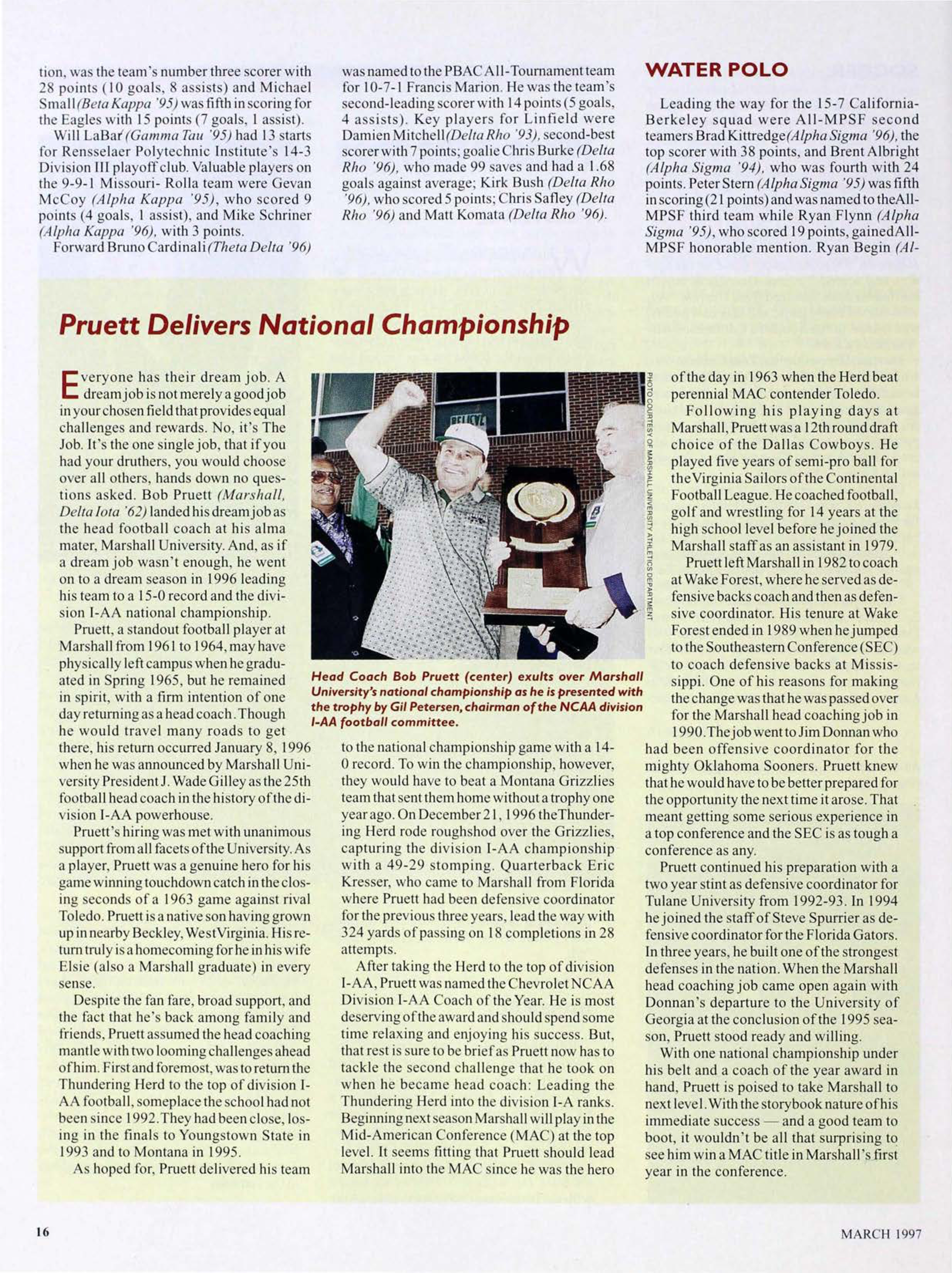 Pruett Delivers National Championship